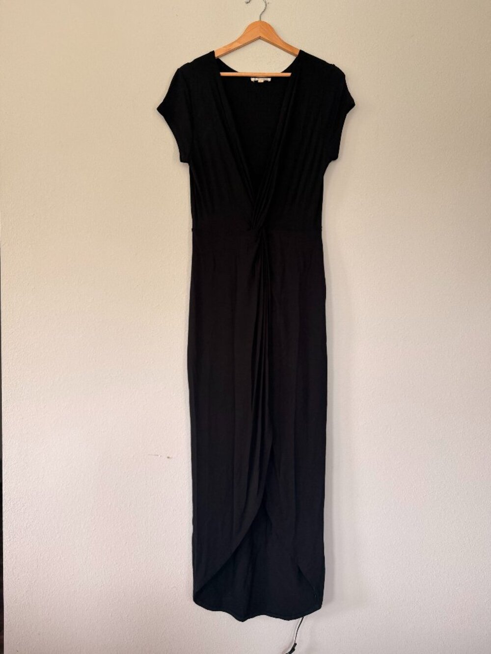 Rolla Coster Black Plunge Neck High Low Dress